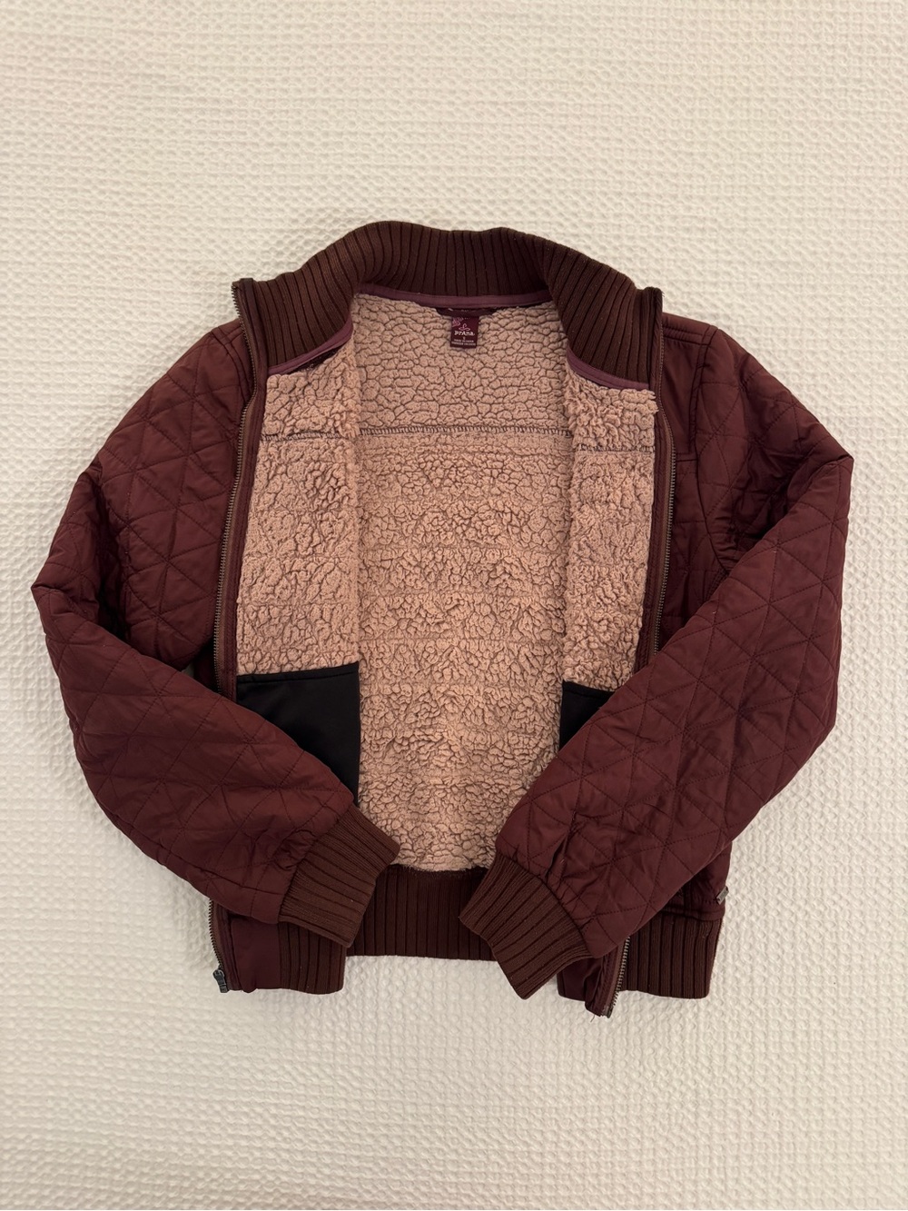 Prana Quilted Bomber Jacket - Maroon, Women’s S - Picture 4 of 5